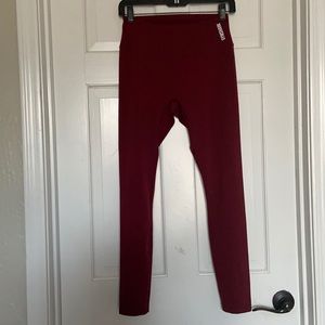 Gymshark Medium Maroon 7/8 Training Leggings